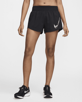 【年中無休】 Dri-FIT Women's One Nike Mid-Rise Shorts Graphic Brief-Lined Lサイズ